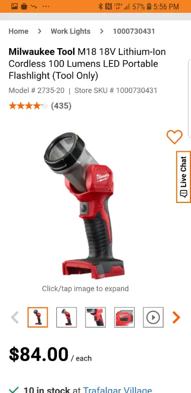 Milwaukee Tool Lumens LED Portable Flashlight (Tool Only), View more