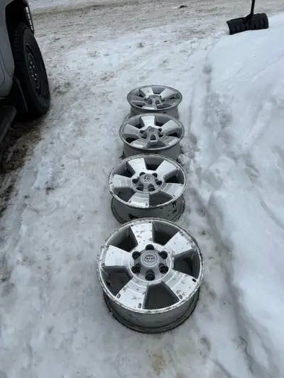 Aluminum Toyota “branded” rims 17” 6 bolt, should fit any 2023 and older Toyota Tacomas. Bought a ne...