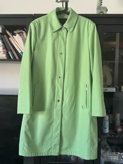 Brand New London Fog Light Green Single-Breasted Trench Coat | S, View more