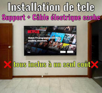 Installations tv au mur / tv wall mout support installation 
