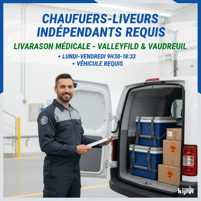 Chauffeurs-Livreurs valleyfield, Vaudreuil. (Avec auto), View more