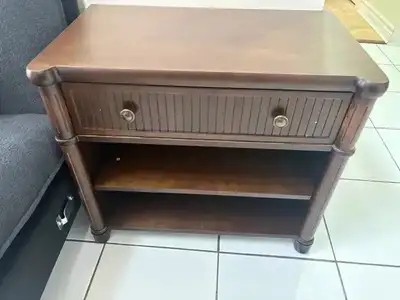 new night stand with charging station, wood, View more
