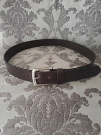 FOSSIL Men's Genuine Leather Belt, Dark Brown, Size 34