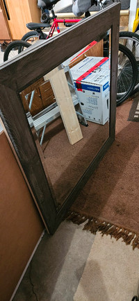 Large Mirror - Grey - In good shape - Matching Dresser