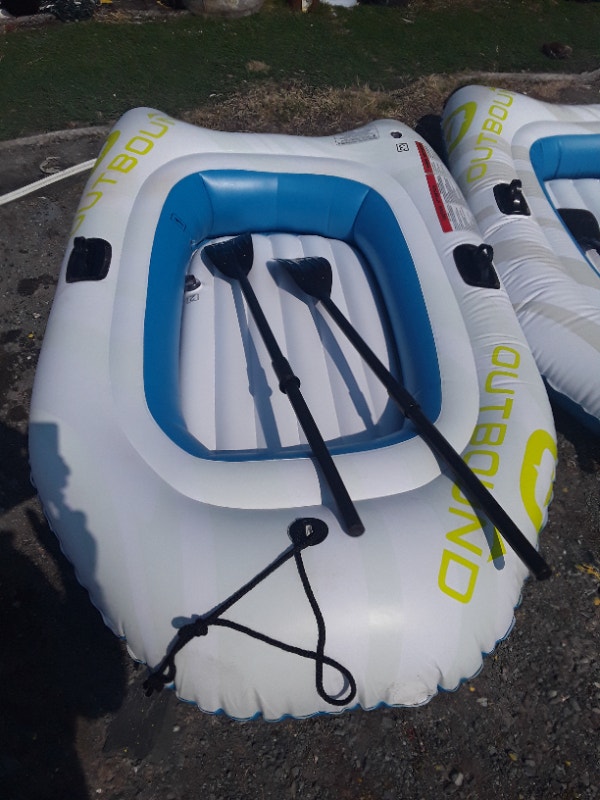 two Outbound 2Person Inflatable River Boats, 40 each Canoes, Kayaks