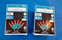 Noel - Lumieres LED Rouges  2 boites de 100 Intérieur/Extérieur