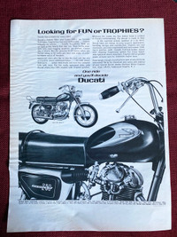 1965 Ducati Motorcycle Original Ad