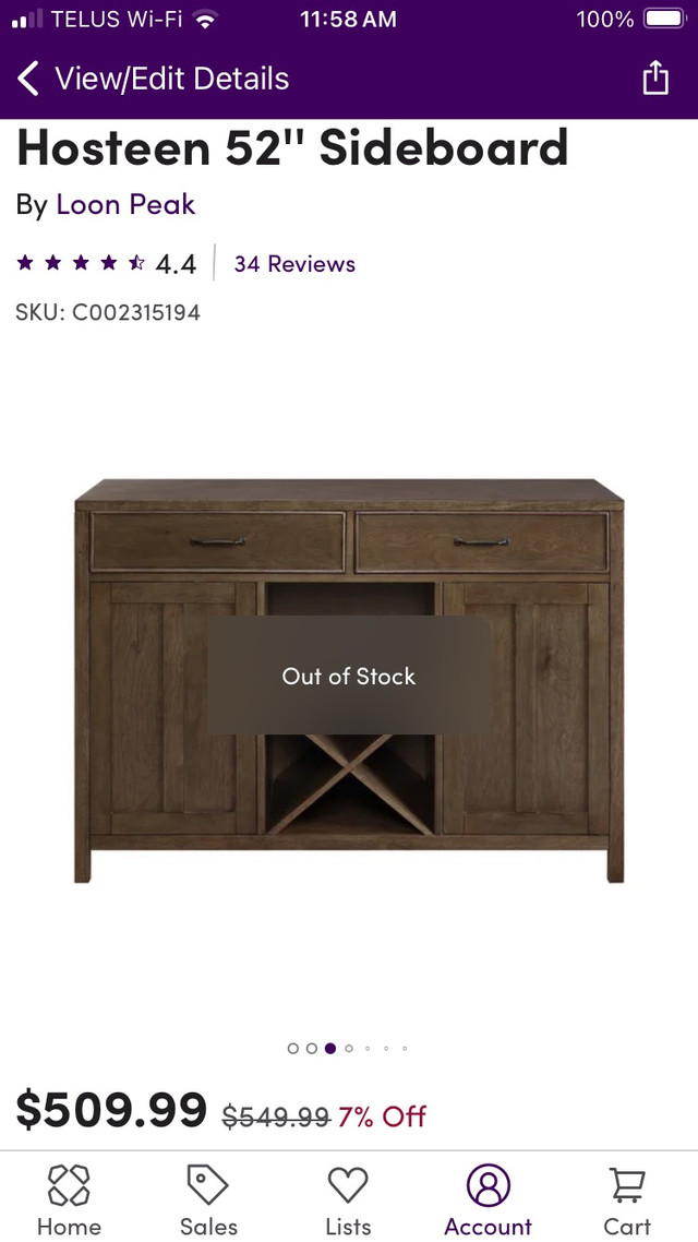 Sideboard/buffet style cabinet in Hutches & Display Cabinets in Red Deer - Image 4