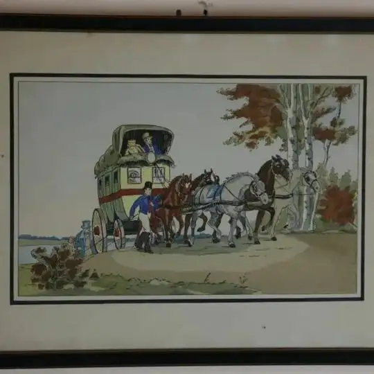 TWO ENGLISH CARRIAGE SCENE ORIGINAL PAINTINGS in Arts & Collectibles in Gatineau - Image 3