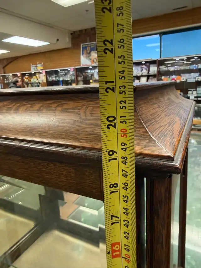 Vintage oak display cabinet  in Hutches & Display Cabinets in Edmonton - Image 10