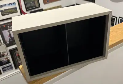Vintage Media Storage Organizer – Wall Mount Box with Slots, View more