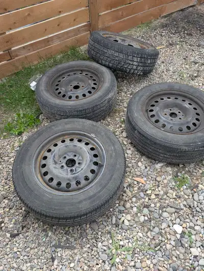 All tires and Rims are good and can be use for more years. Took off from my Rav 4.
