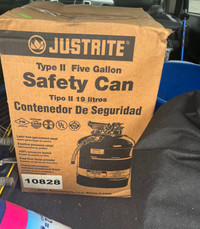 Justrite safety can.  Gas container
