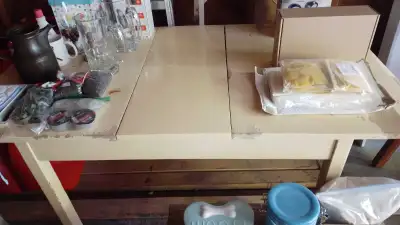 Old Style Kitchen Table., View more