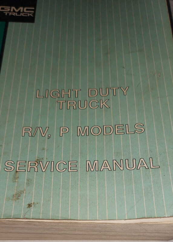 1991 GMC Light Duty Truck R/V P Model Service Manual in Other in Kingston - Image 2