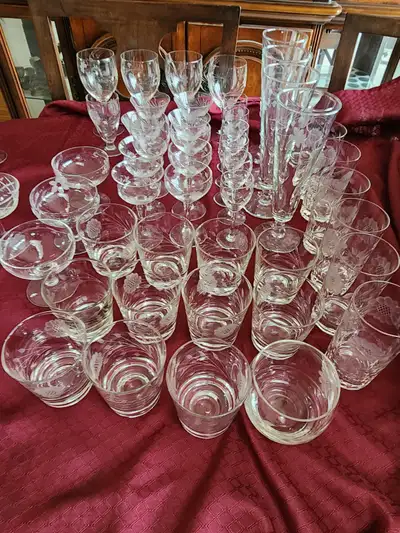 Vintage Cornflower glassware  for sale, View more