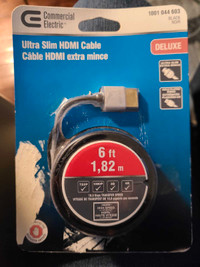 Commercial Electric 6 ft. Ultra-Slim HDMI to HDMI Cable