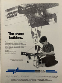 1989 Kone Kranes Original Ad