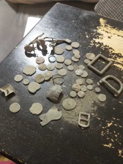 Uncleaned Ancient/Medieval Metal Detecting Finds Collection, View more