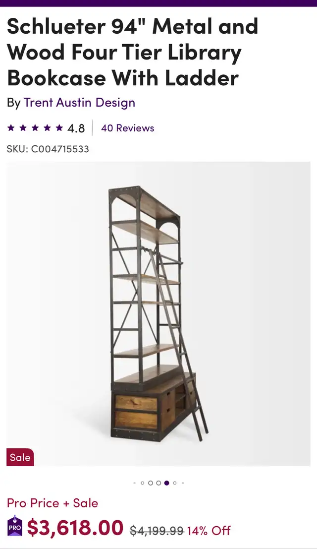 Executive Library Bookshelf – (Excellent Condition) in Bookcases & Shelving Units in Edmonton - Image 4