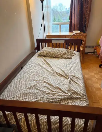 Twin Bed+ mattress , View more