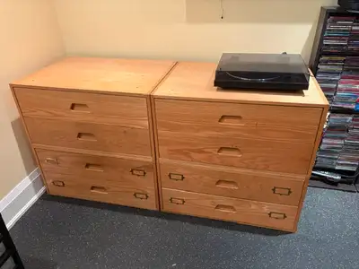 Custom Oak CD Cabinet Drawers/Storage, View more