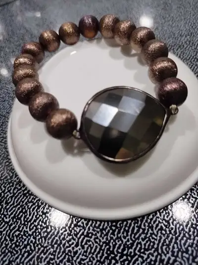 BRONZE Beaded Bracelet, View more
