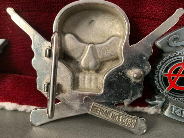 Skull Biker Buckle # 10430 , Samcro Buckle + Another Belt Buckle in Arts & Collectibles in City of Halifax - Image 2