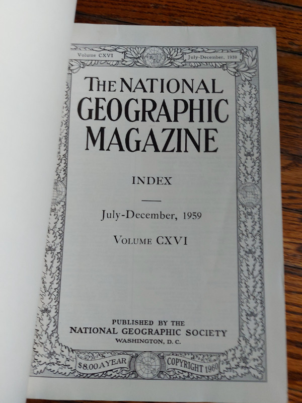 Vintage Leather-bound NATIONAL GEOGRAPHIC ISSUES from 1953~1959 in Magazines in Mississauga / Peel Region - Image 2