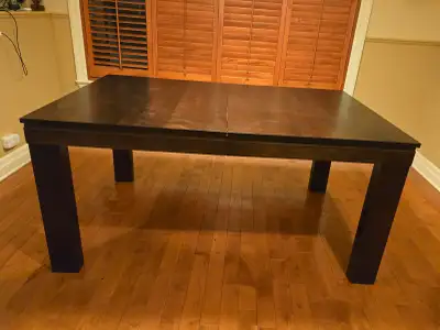 Solid Dark Wood Dining Table – Made in Canada, View more