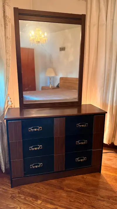 RETRO 3 DRAWER Dresser with Mirror, View more