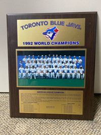  Vintage 1992 Toronto Blue Jays world champion team photo plaque