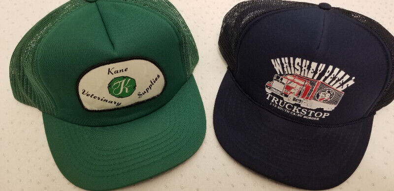 Two Vintage Trucker Hats for sale  