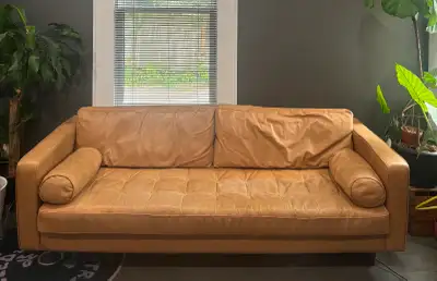 MCM Top Grain Leather Article Sven Sofa, View more