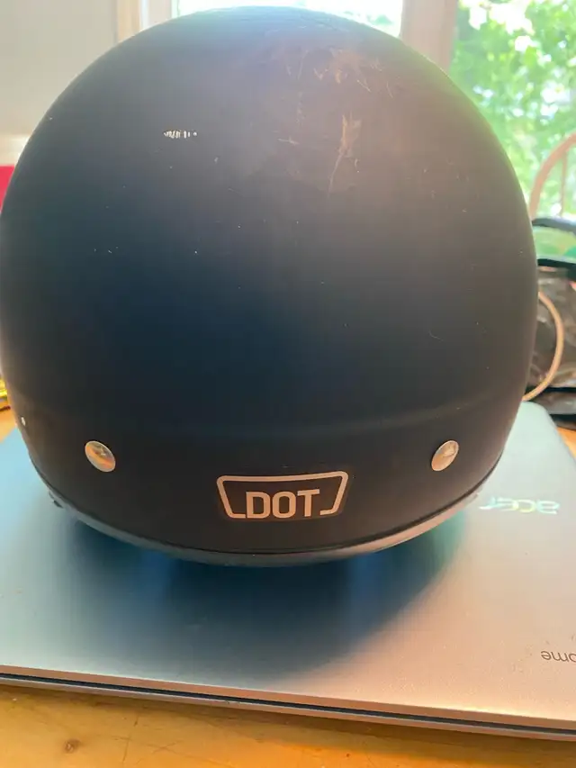  Flat black Harley Davidson, half helmet very good condition in Touring in Ottawa - Image 4