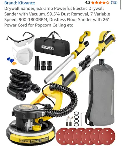 Drywall Sander, 6.5-amp Powerful Electric Drywall Sander , View more