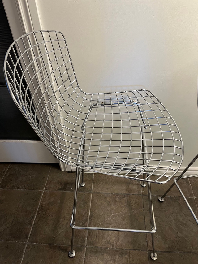 Chromed Wire Frame Bar Height stools - $120 each in Chairs & Recliners in Calgary - Image 3