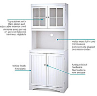 For Living, Brand New 4-Door Freestanding Kitchen Pantry Cabinet