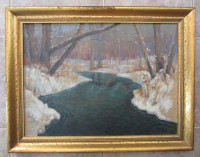 Original Oil Painting Charles Messerschmitt Snowy River New Hope