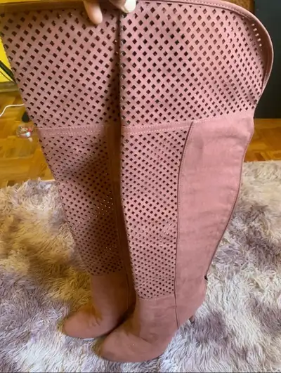 Thigh high pink heels, View more