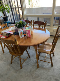 Table and 5 chairs 