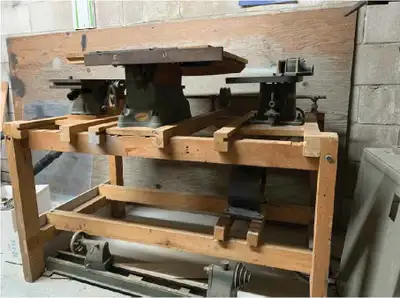 Antique table saw combination, View more
