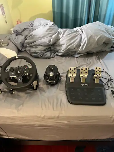 G920 Wheel, pedals, and shifter., View more