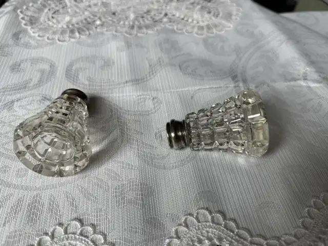 Antique Roden Bros Birks Xmas Tree Crystal Sterling Silver Salt in Arts & Collectibles in Markham / York Region - Image 8