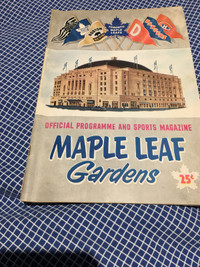 Vintage Maple Leaf Gardens Official Program and Sports Magazine