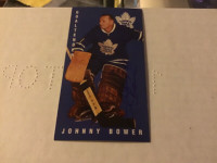Johnny Bower Toronto great signed tall boy card hhof member