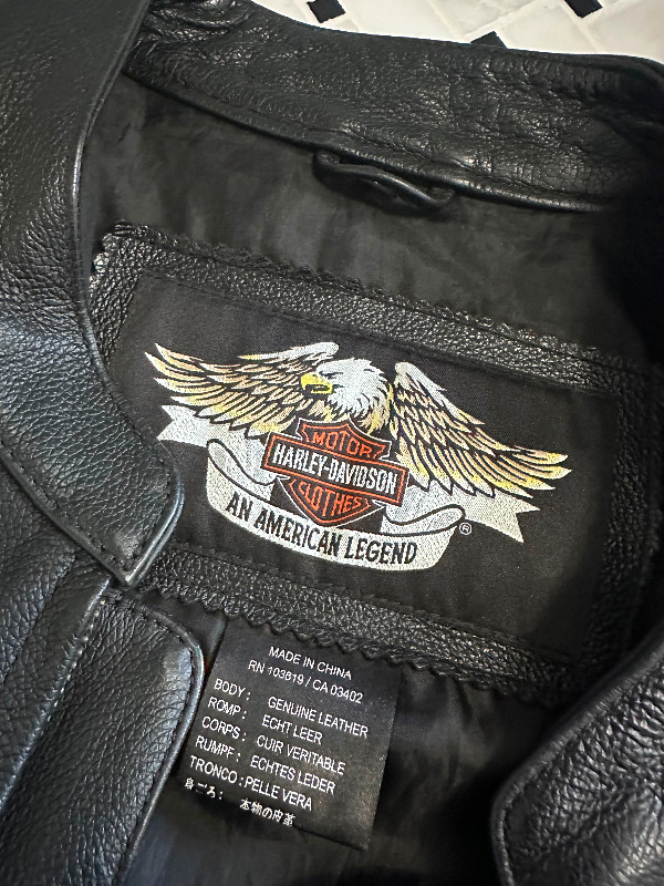 Harley Davidson leather jacket in Men's in Sudbury - Image 3