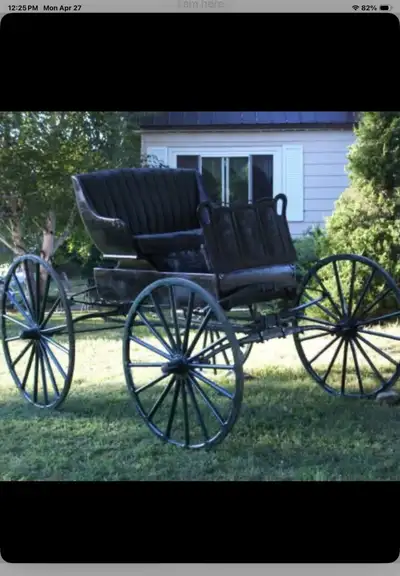 Antique horse drawn buggy, View more