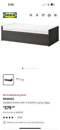 Ikea Bed with storage drawers 