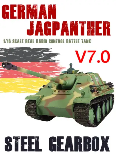 1/16 2.4G RC Henglong Smoke&Sound German Jagpanther Tank 3869NEW, View more